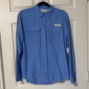 Magellan Outdoors Sky Blue Button-Up Shirt